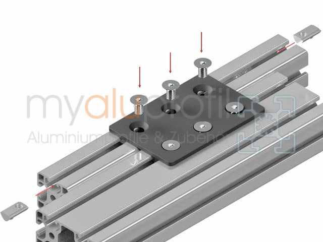 myaluprofil - Aluminium profile 30x30 groove 6 I-type 45°