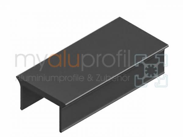 Abdeckprofil 30 schwarz 2000 mm Nut 8 B-Typ