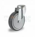 Swivel castor D125 with bolt hole without brake